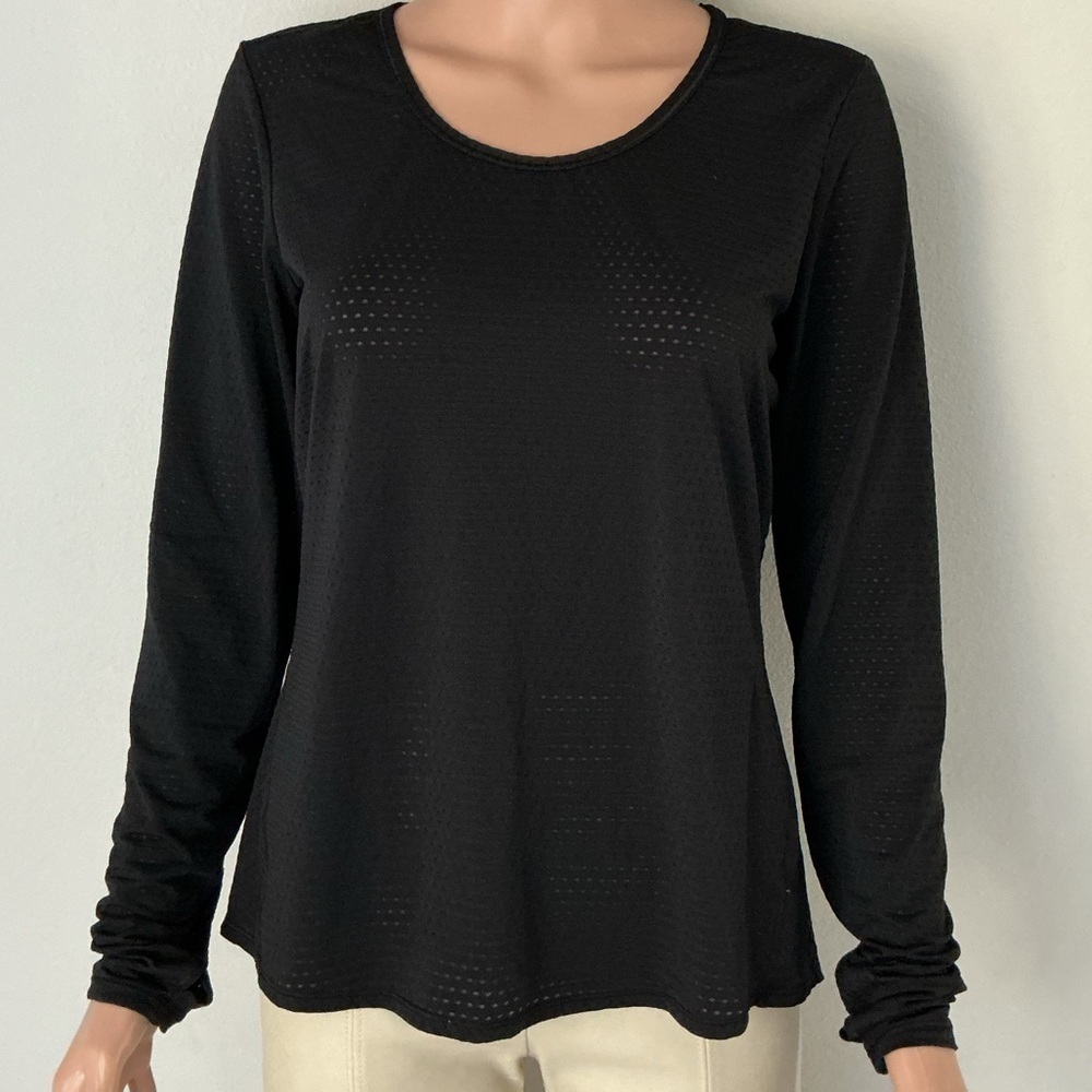 Athleta Black Long Sleeve Women's Top Sz M